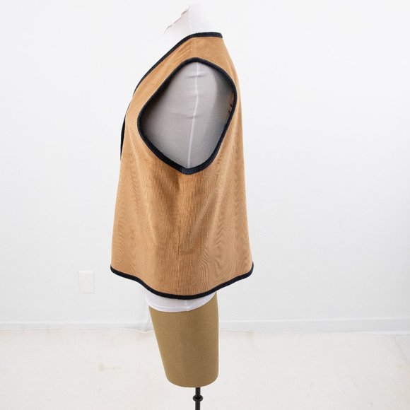 Pendleton Vintage Vest XL Reversible Plaid Wool Tan - Picture 6 of 12